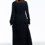 Y's Yohji Yamamoto ladies dress long sleeve black