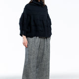 Y's Yohji Yamamoto Damen Pullover Oversized geschichtet schwarz