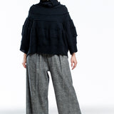 Y's Yohji Yamamoto Damen Pullover Oversized geschichtet schwarz