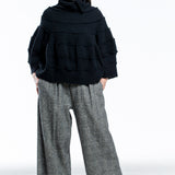 Y's Yohji Yamamoto Damen Pullover Oversized geschichtet schwarz