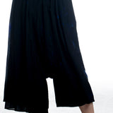 Y’s Yohji Yamamoto Damen Hose mit abstraktem Print Schwarz- Blau