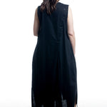 Y’s Baumwollkleid Schwarz – Rückansicht