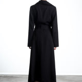 Yohji Yamamoto ladies coat with belt black