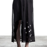Yohji Yamamoto women's long skirt with polka dot print