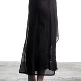 Yohji Yamamoto women's long skirt with polka dot print