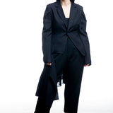 Yohji Yamamoto Damen 7/8-Hose in Schwarz