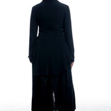 Yohji Yamamoto Damen Blazer mit Wickelfront Schwarz