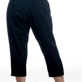 Yohji Yamamoto Damen 7/8-Hose in Schwarz