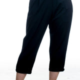 Yohji Yamamoto Damen 7/8-Hose in Schwarz