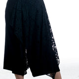 Yohji Yamamoto Damen Hose mit Spitze in Schwarz