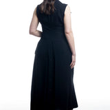 Yohji Yamamoto Damen Maxikleid Schwarz