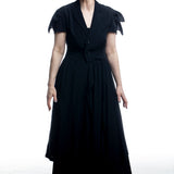 Y’s Yohji Yamamoto Damen Weste Schwarz mit Drapierung