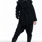Yohji Yamamoto Damen Strickjacke mit Reisverschluss schwarz