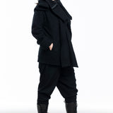 Yohji Yamamoto Damen Strickjacke mit Reisverschluss schwarz