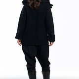 Yohji Yamamoto Damen Strickjacke mit Reisverschluss schwarz