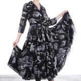 SAMANTHA SUNG Hemdblusenkleid ASTER schwarz weiß Print