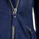 Peuterey Leder Jacke CHARNETTE blau