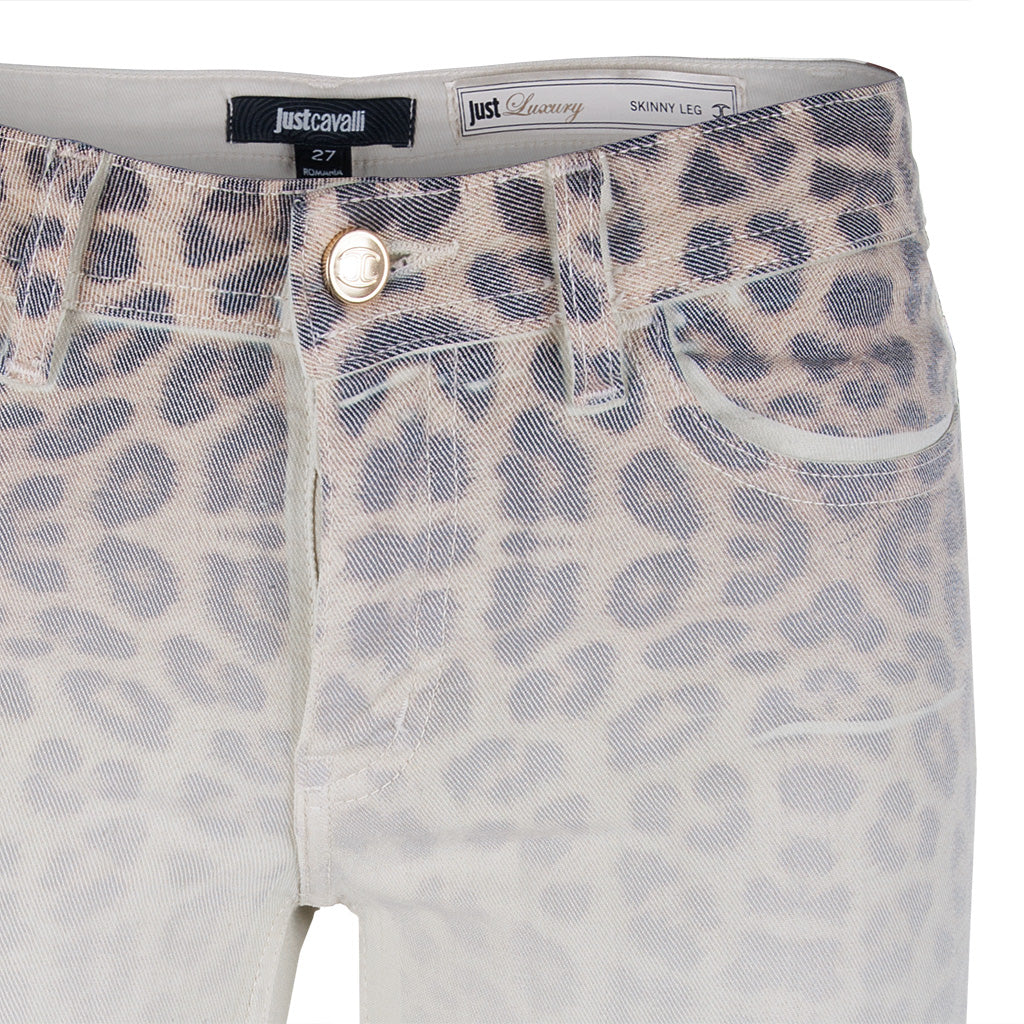 Just Cavalli Jeans Hose beige leoprint
