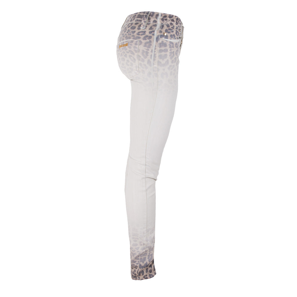Just Cavalli Jeans Hose beige leoprint