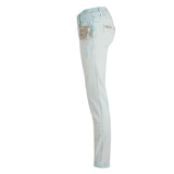 Just Cavalli Jeans with studs in acid light blue