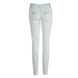 Just Cavalli Jeans with studs in acid light blue