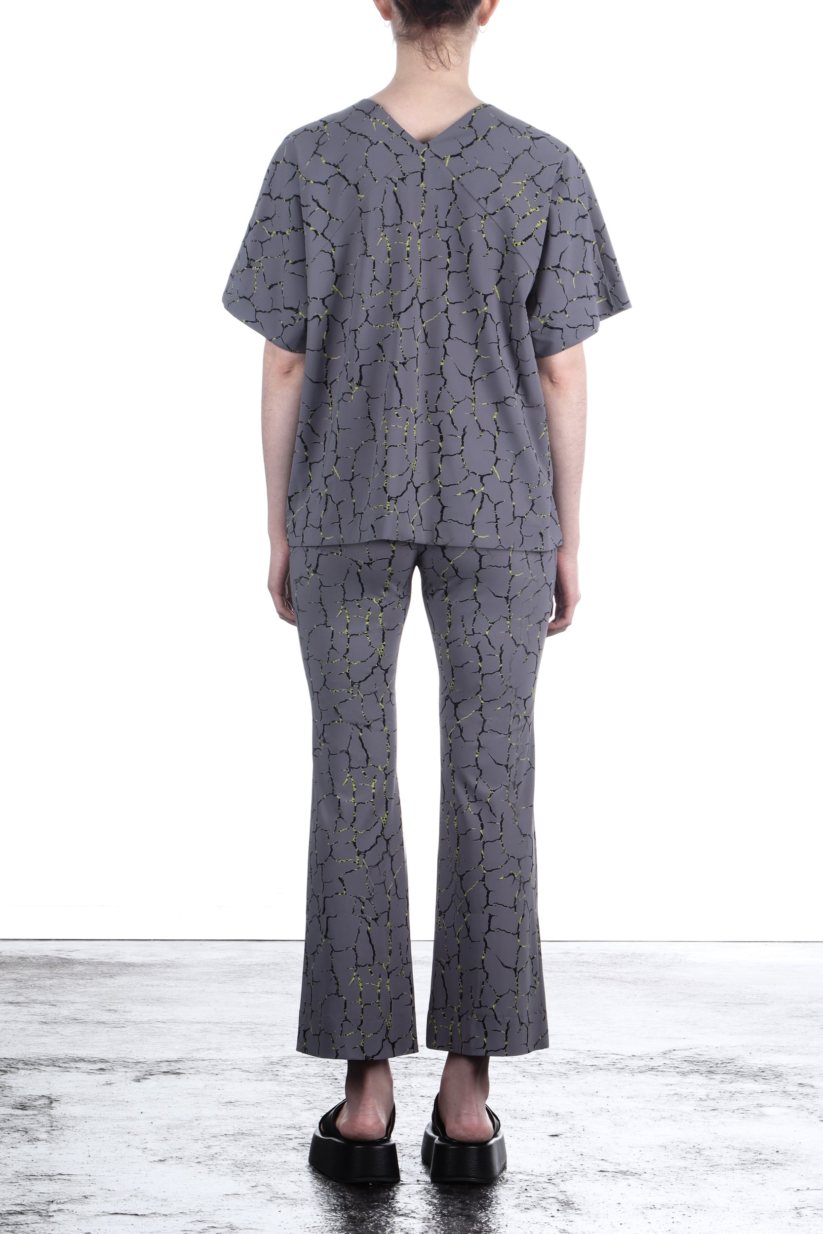 Schella Kann 2 Damen Shirt grau mit Print