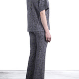 Schella Kann 2 Damen Shirt grau mit Print