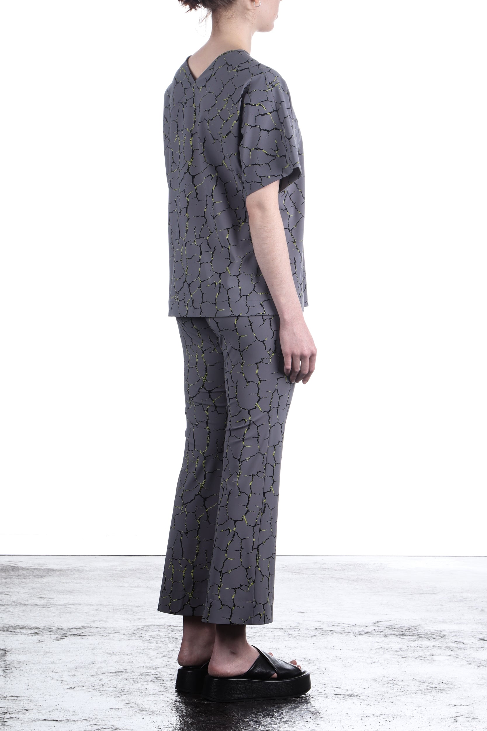 Schella Kann 2 Damen Shirt grau mit Print