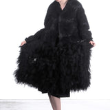 Comme Des Garçons Damen Blazer mit Tüllblüten schwarz