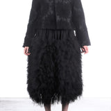 Comme Des Garçons Damen Blazer mit Tüllblüten schwarz