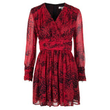 Pierre Balmain Seidenkleid Leo Print rot