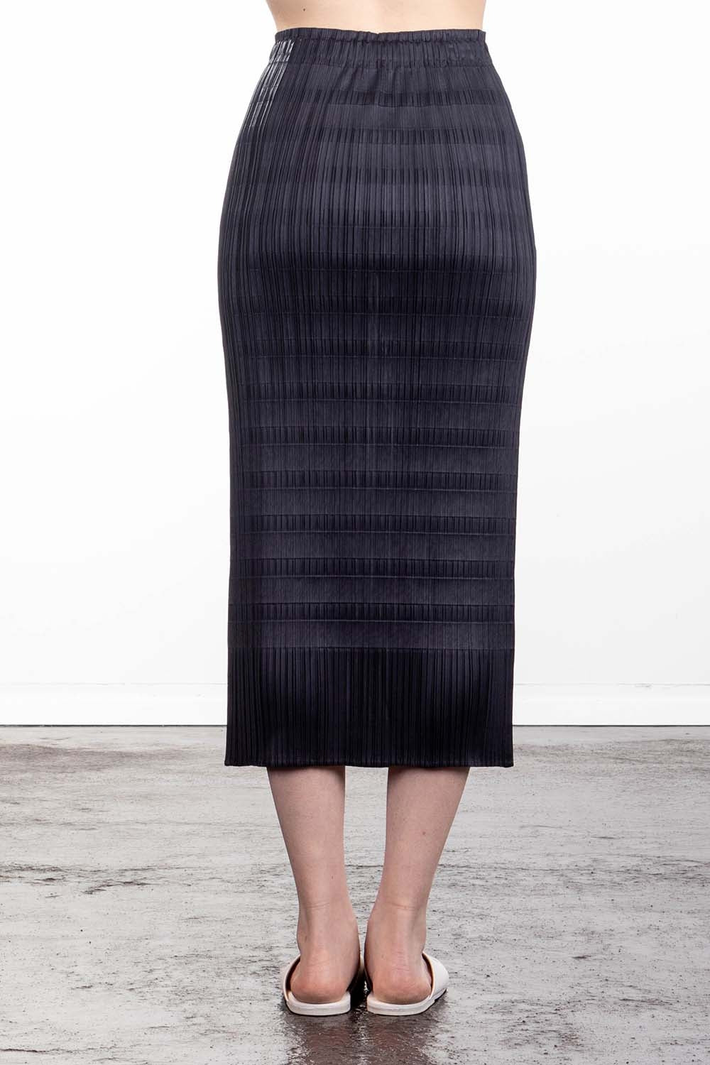 Pleats Please Issey Miyake Plissee Bleistiftrock navy