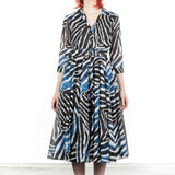 SAMANTHA SUNG Damen Kleid ASTER mit Zebra Print