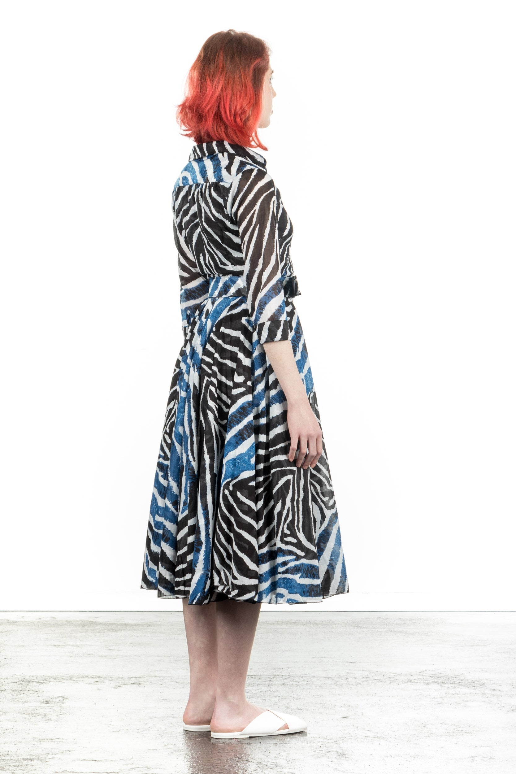 SAMANTHA SUNG Damen Kleid ASTER mit Zebra Print