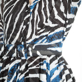 SAMANTHA SUNG Damen Kleid ASTER mit Zebra Print