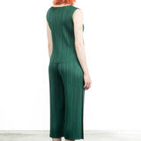Pleats Please Issey Miyake Damen Plissé Top grün