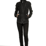 Isaac Sellam Damen Leder Jacke anthrazit