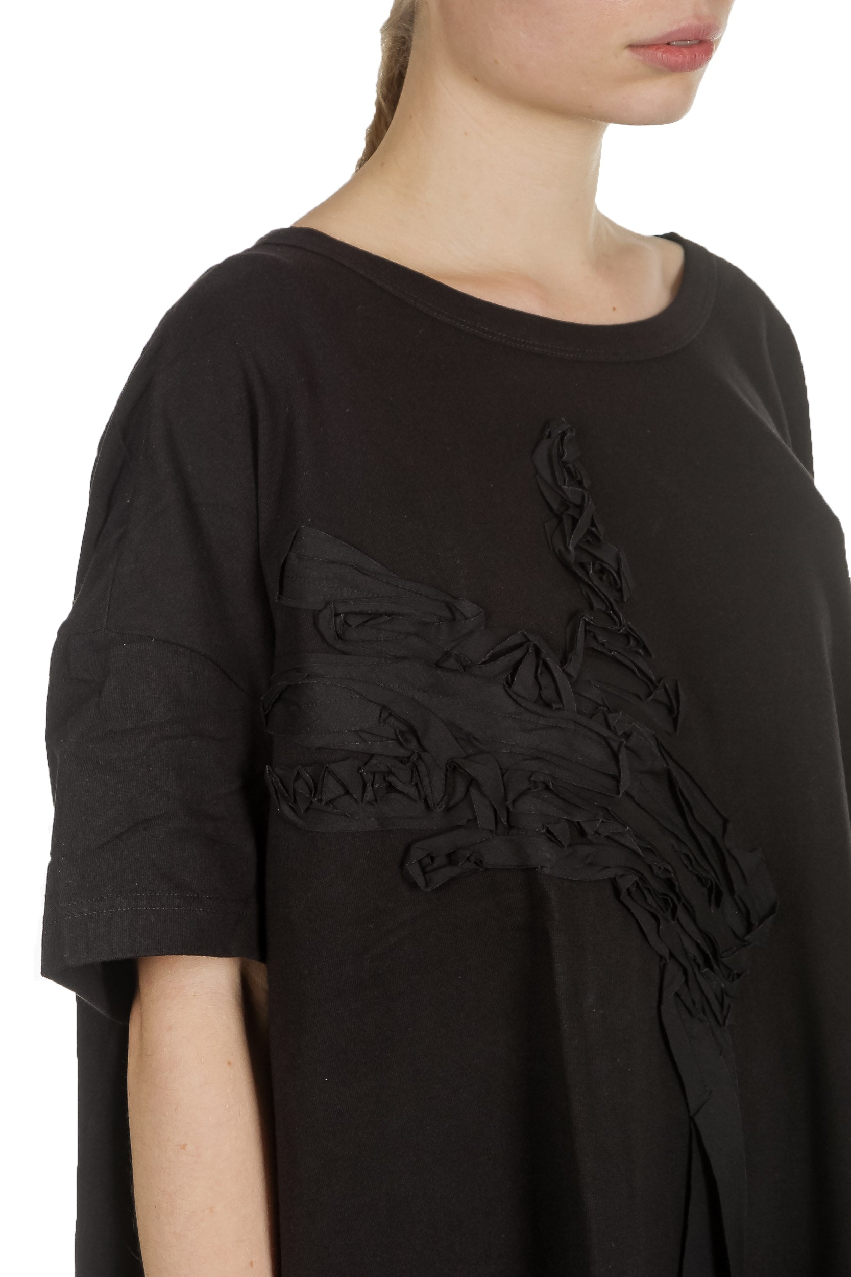 Y's Yohji Yamamoto Damen Avantgarde T-Shirt-Kleid schwarz
