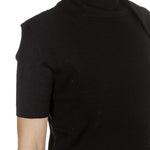 Sarah Pacini asymmetrischer Stehkragen Pullover schwarz