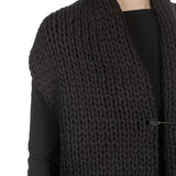Sarah Pacini Damen Strickweste schwarz