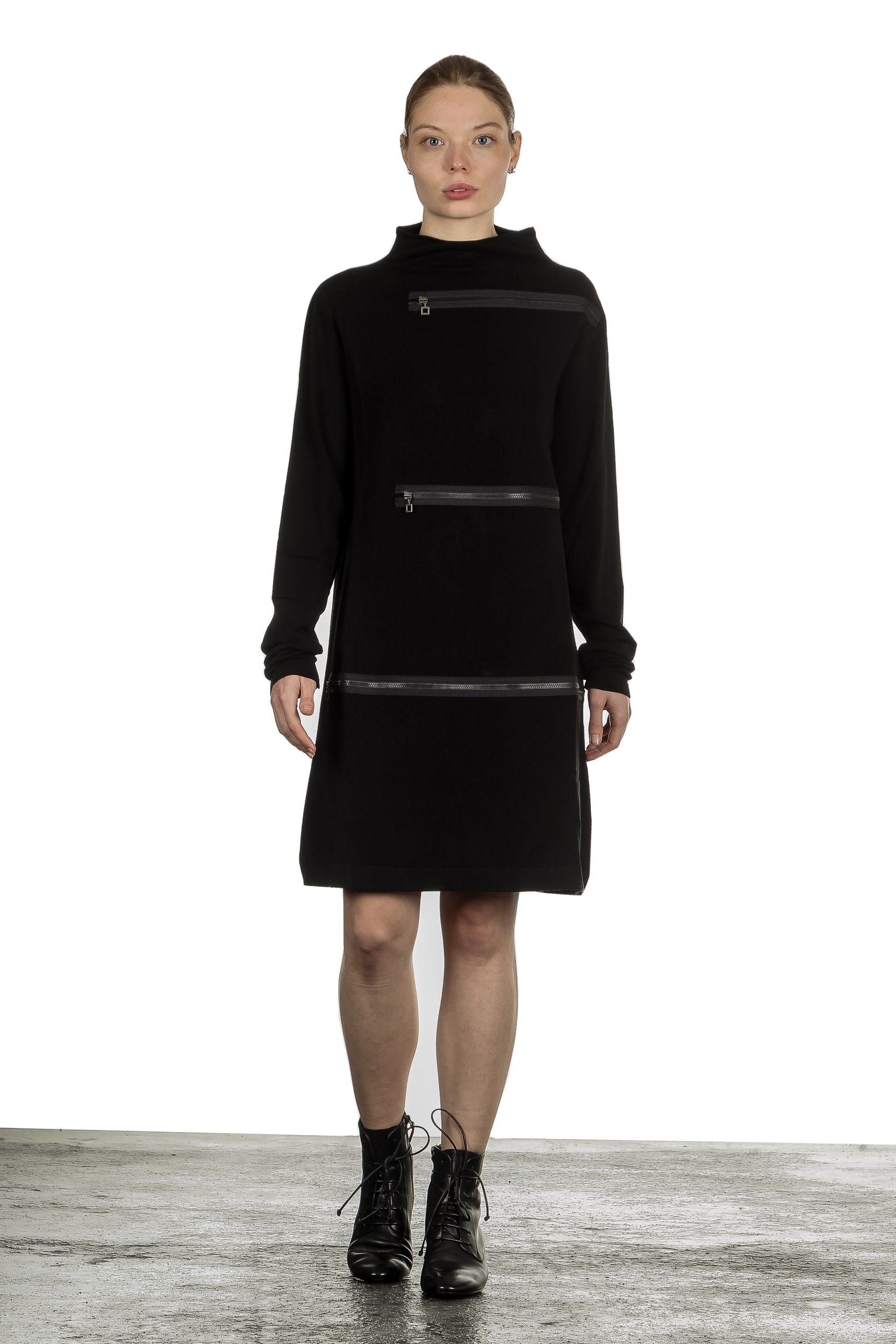 Sarah Pacini Damen Avantgarde Kleid schwarz