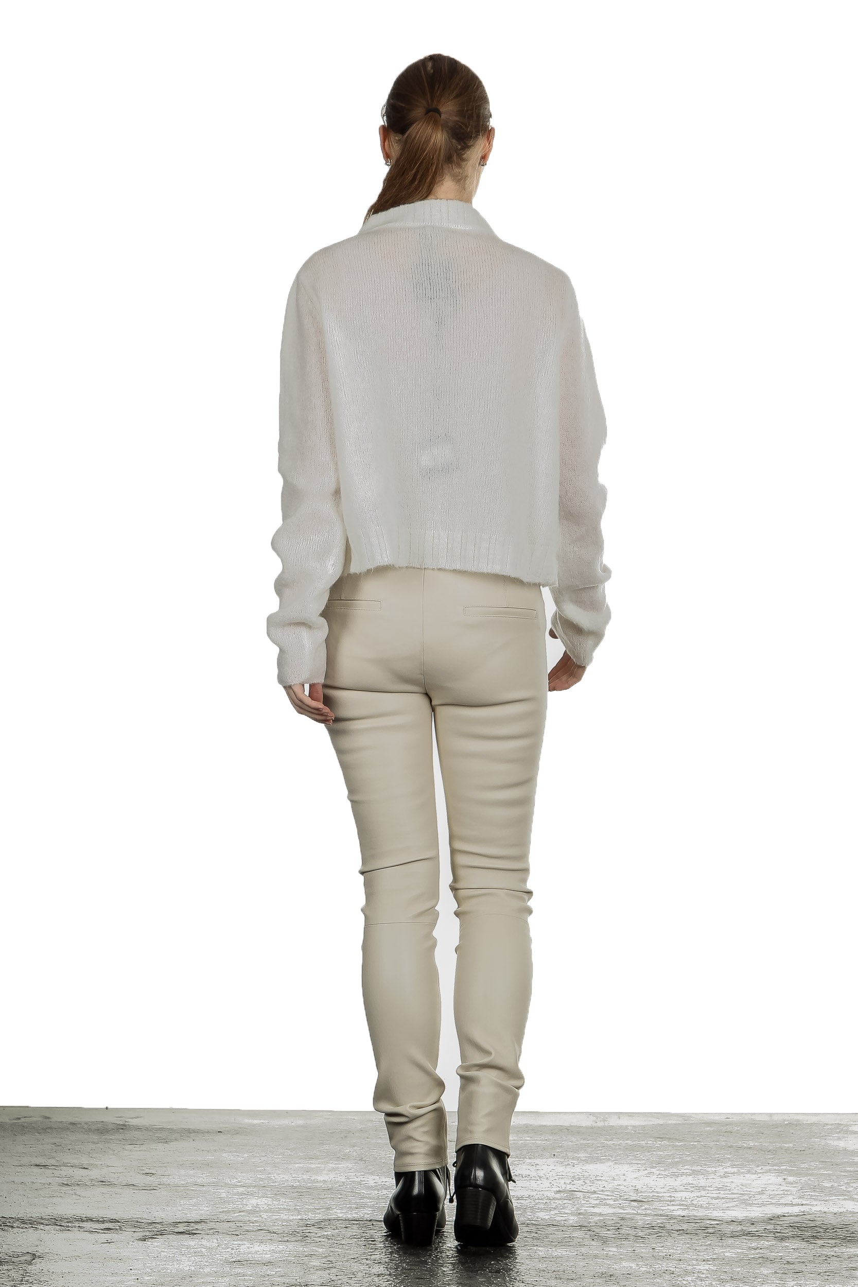 Sarah Pacini Damen Strickjacke weiß