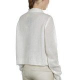 Sarah Pacini Damen Strickjacke weiß