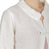 Sarah Pacini Damen Strickjacke weiß