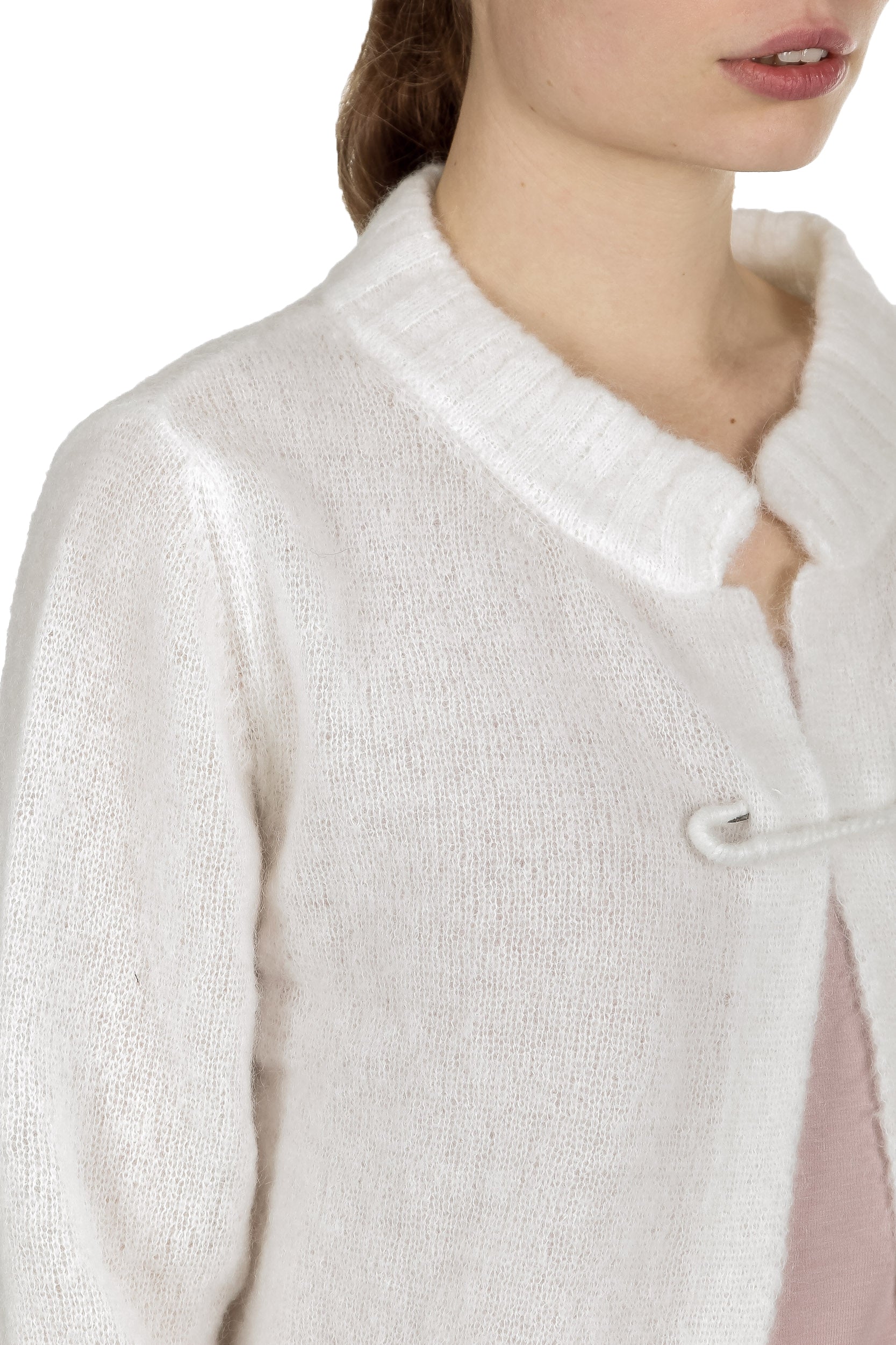 Sarah Pacini Damen Strickjacke weiß