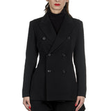 Yohji Yamamoto Damen Avantgarde Doppelreihiger Blazer schwarz