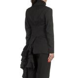 Yohji Yamamoto Damen Avantgarde Doppelreihiger Blazer schwarz