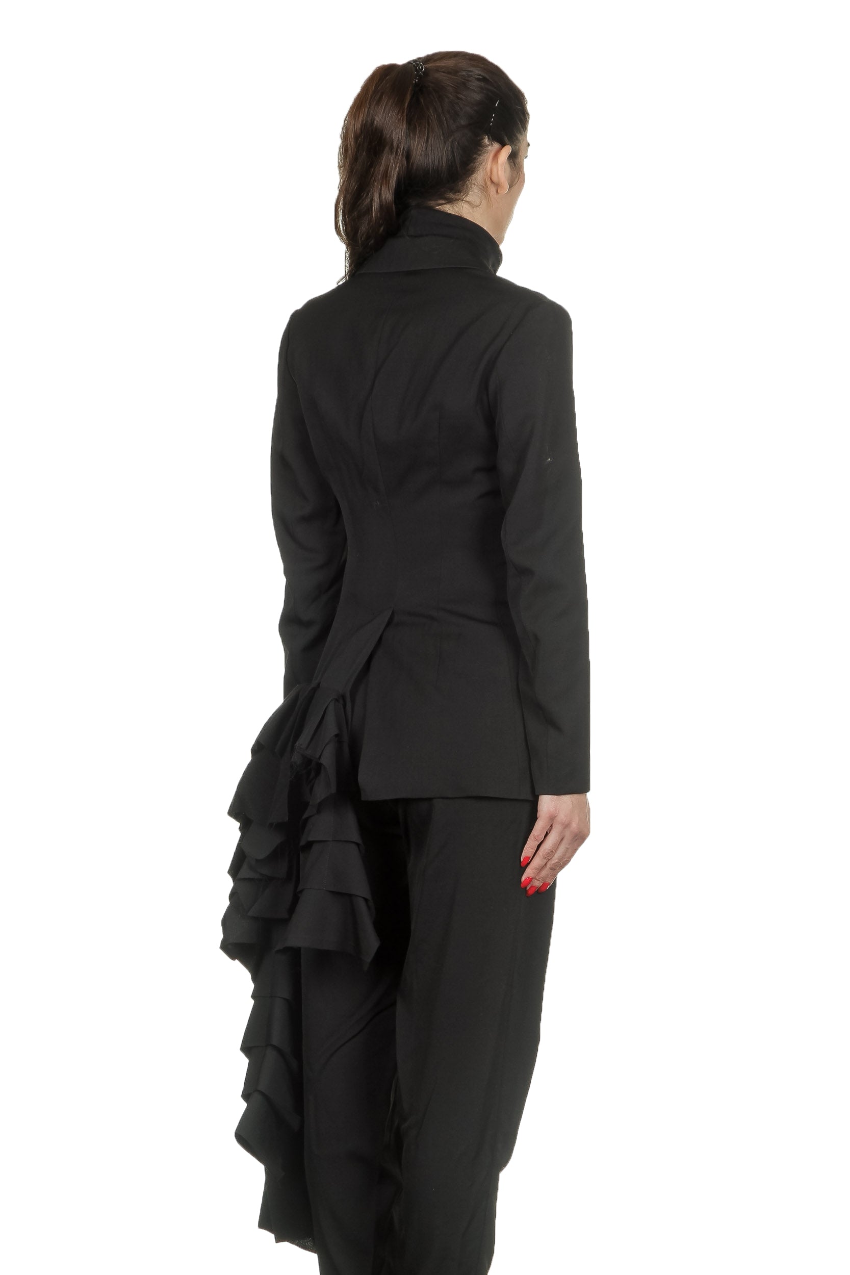 Yohji Yamamoto Damen Avantgarde Doppelreihiger Blazer schwarz