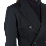 Yohji Yamamoto Damen Avantgarde Doppelreihiger Blazer schwarz