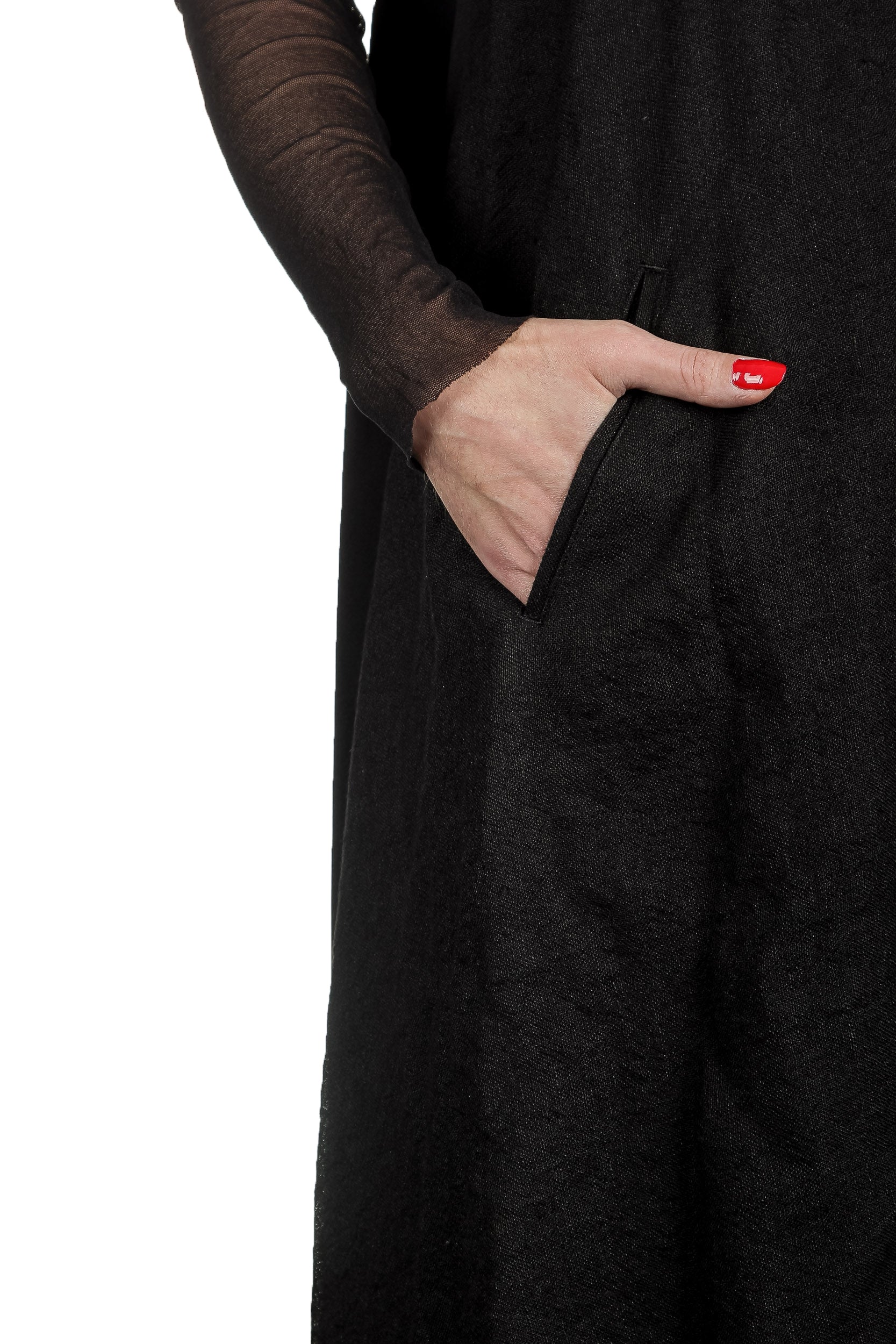 Yohji Yamamoto Damen Avantgarde Kleid in A-Linie schwarz